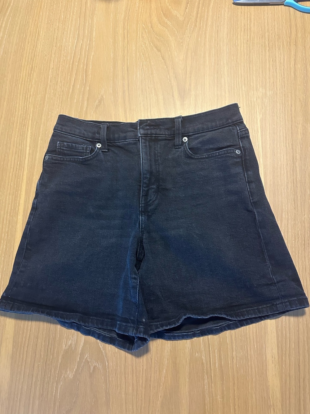 Banana Republic Black Denim mom Shorts